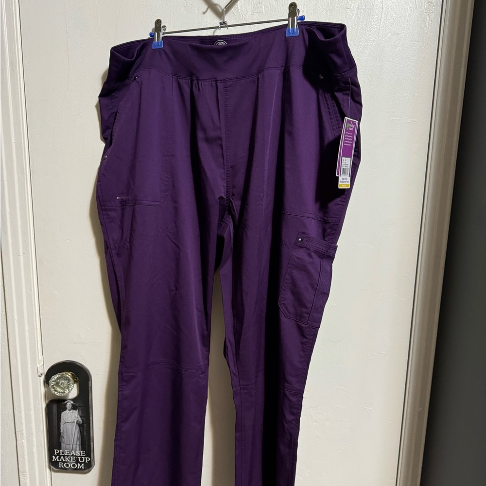 Purple Label scrubs, new pants never worn w/ tags, size 2X in Eggplant (purple)